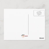 Blume für Red Tulip Macro Benutzerdefinierter Text Postkarte (Rückseite)