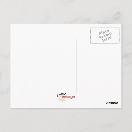 Blume für Red Tulip Macro Benutzerdefinierter Text Postkarte (Rückseite)