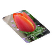 Blume für Red Tulip Strength Quote Foto Magnet (Rechte Seite)