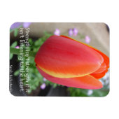 Blume für Red Tulip Strength Quote Foto Magnet (Horizontal)