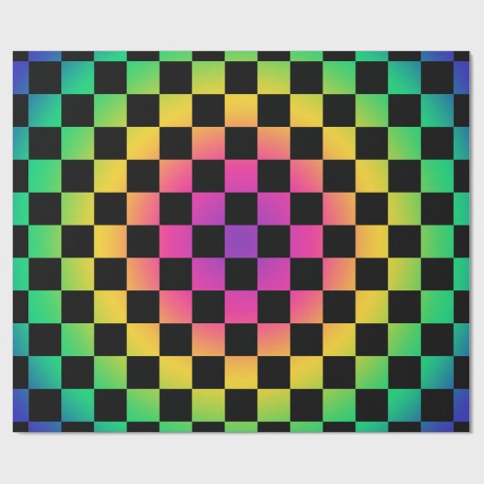 Blume für Regenbogen an der Tafel Geschenkpapier (Flach)