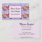 Blume für Rote Blumen Wasserfarben Visitenkarte (Vorne/Hinten)