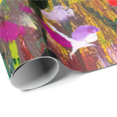 Blume für Rote Mohnchen - Original handgefertigt Geschenkpapier (Rolleneckpunkt)