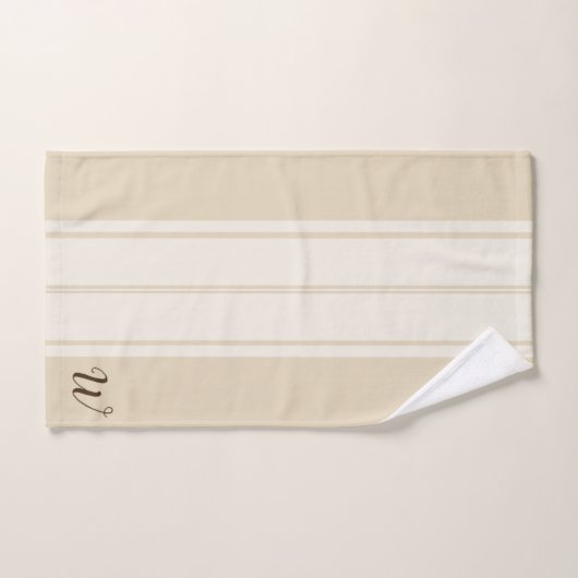 Blume für rustikale Baumwolle und Anfangsbuchstabe Badhandtuch Set (Handtuch)