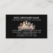 Blume für Schwarze und Weiße Hunde Visitenkarte (Rückseite)