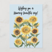 Blume für Sonnenblumen Postkarte (Vorderseite)