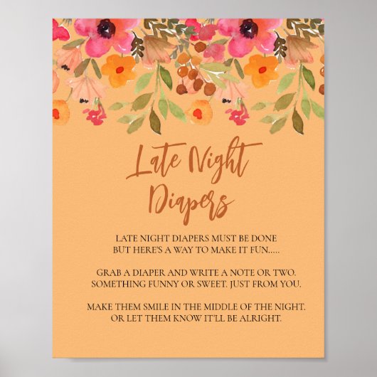 Blume für späte Nachtwächter Rosa Pfirsichgarten s Poster (Vorne)