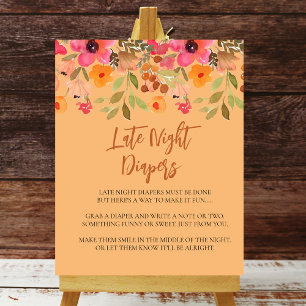 Blume für späte Nachtwächter Rosa Pfirsichgarten s Poster