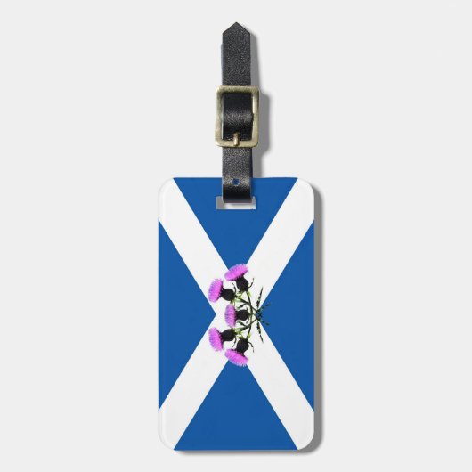 Blume für Thistle in Schottland/Kennzeichen von Sa Gepäckanhänger (Vorderseite vertikal)