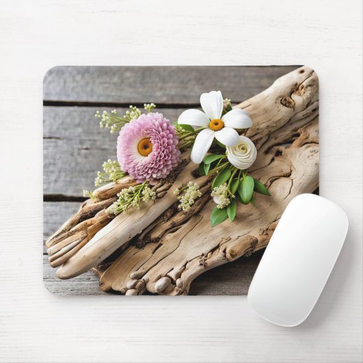 Blume für Treibholz Mousepad (Mit Mouse)