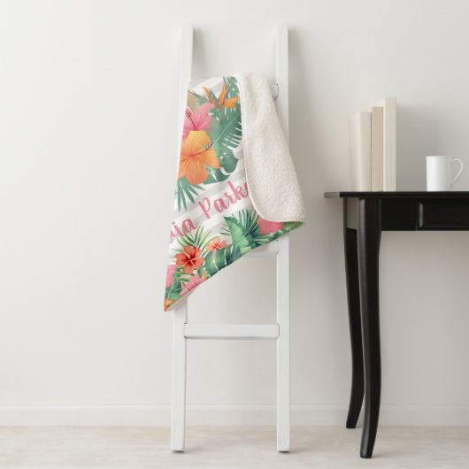 Blume für tropische Grenzen Hibisken Sherpadecke (Beispiel)