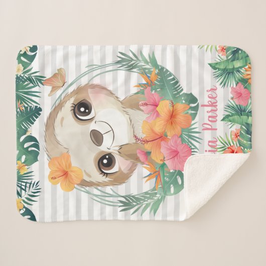 Blume für tropische Grenzen Hibisken Sherpadecke (Vorderseite (Horizontal))