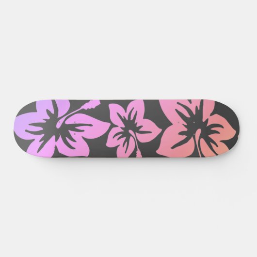 Blume für tropische hawiianische Hibisken Skateboard (Horizontal)