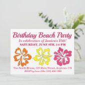 Blume für tropischen Hibiskus Einladung (Stehend Vorderseite)