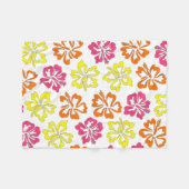 Blume für tropischen Hibiskus Fleecedecke (Vorderseite (Horizontal))