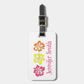Blume für tropischen Hibiskus Gepäckanhänger (Vorderseite vertikal)