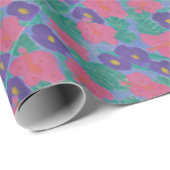 Blume für tropischen Hibiskus Geschenkpapier (Rolleneckpunkt)