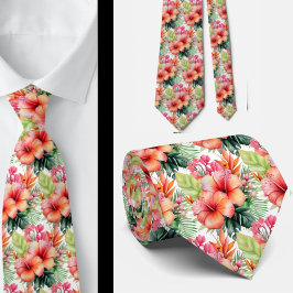 Blume für tropischen Hibiskus Sommernacht Krawatte