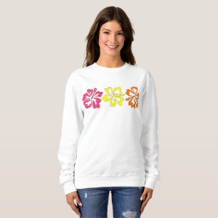 Blume für tropischen Hibiskus Sweatshirt