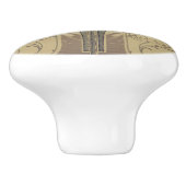 Blume für viktorianische Kunst und Kunsthandwerk Keramikknauf (Seitenansicht)