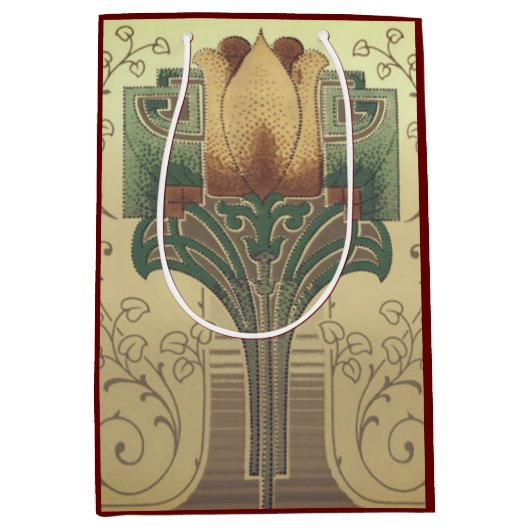 Blume für viktorianische Kunst und Kunsthandwerk Mittlere Geschenktüte (Vorderseite)