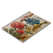 Blume für Vintage Gartenarbeit Notizblock (Linke Seite)