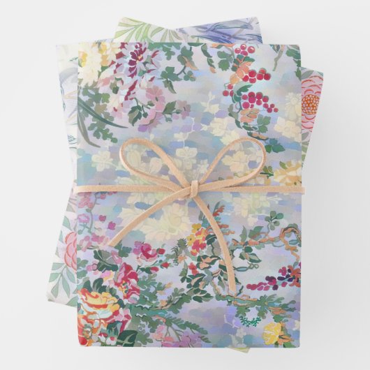 Blume für Vintage Kunst Geschenkpapier Set (Beispiel)