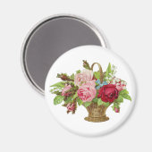 Blume für Vintage Rose Magnet (Vorderseite/Rückseite)