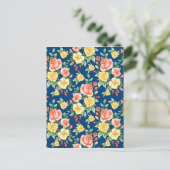 Blume für Vintage Rose Musterbeispiel Postkarte (Stehend Vorderseite)