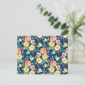 Blume für Vintage Rose Musterbeispiel Postkarte (Stehend Vorderseite)