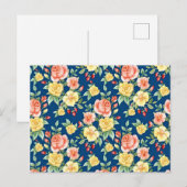 Blume für Vintage Rose Musterbeispiel Postkarte (Vorne/Hinten)