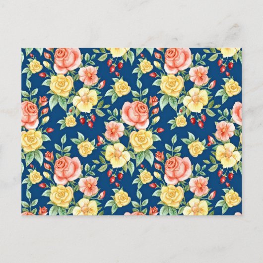 Blume für Vintage Rose Musterbeispiel Postkarte (Vorderseite)