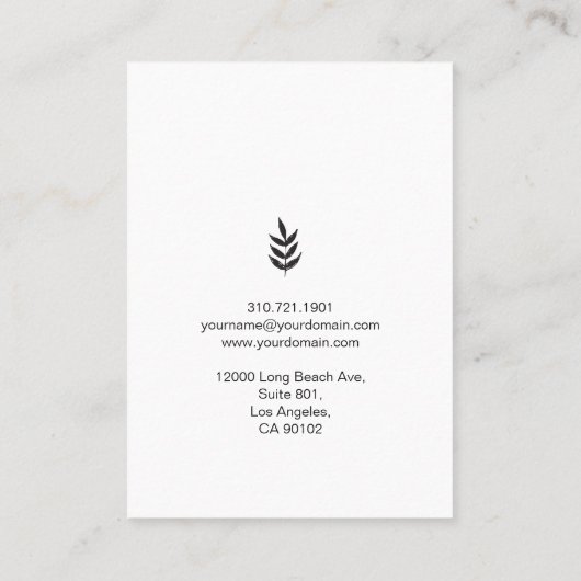 Blume für Vintage Stile - Visitenkarte - Rosa (Rückseite)