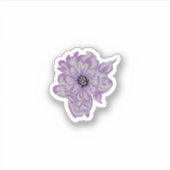 Blume für Vinyl-Aufkleber nach Maß Aufkleber (Vorderseite)