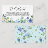 Blume für Wasserfarbe Blau Hydrangea Bücher für Ba Begleitkarte (Vorne/Hinten)