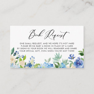 Blume für Wasserfarbe Blau Hydrangea Bücher für Ba Begleitkarte