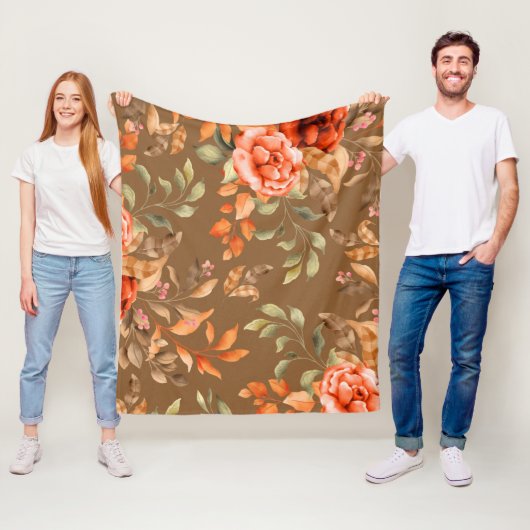 Blume für Wasserfarben 2 Fleecedecke (Beispiel)
