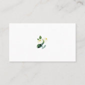 Blume für Wasserfarben Alabaster Hochzeiten Visitenkarte (Rückseite)