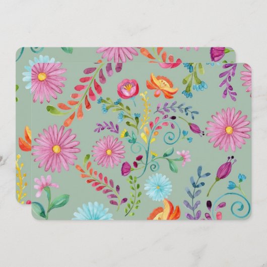 Blume für Wasserfarben - Anpassbar (Vorne/Hinten)