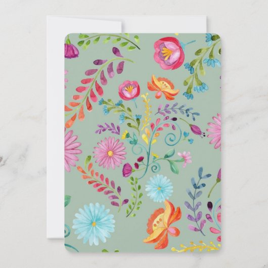 Blume für Wasserfarben - Anpassbar (Rückseite)