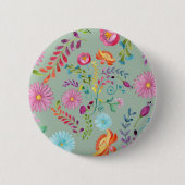 Blume für Wasserfarben - Anpassbar Button (Vorderseite)