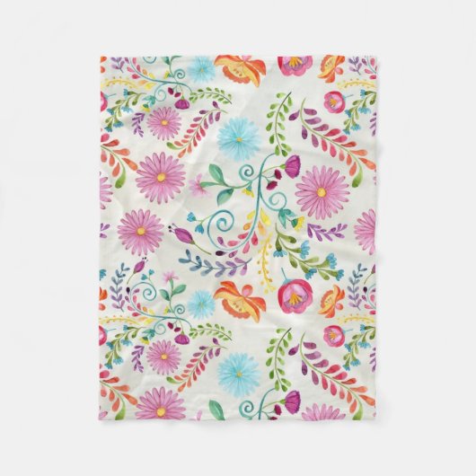 Blume für Wasserfarben - Anpassbar Fleecedecke (Vorderseite)