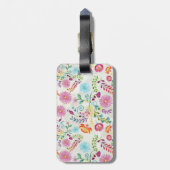 Blume für Wasserfarben - Anpassbar Gepäckanhänger (Rückseite vertikal)