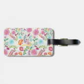 Blume für Wasserfarben - Anpassbar Gepäckanhänger (Rückseite horizontal)