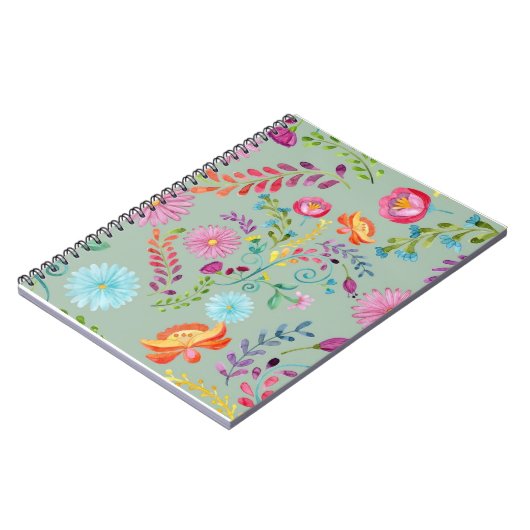 Blume für Wasserfarben - Anpassbar Notizblock (Linke Seite)