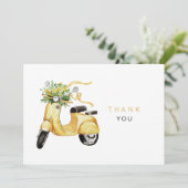 Blume für Wasserfarben auf einem Scooter Custom Vi Dankeskarte (Stehend Vorderseite)