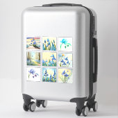 Blume für Wasserfarben Aufkleber (Koffer)