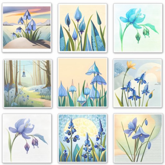 Blume für Wasserfarben Aufkleber (Vorderseite)