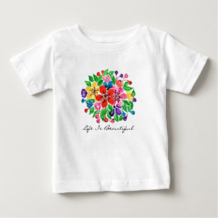 Blume für Wasserfarben Baby T-shirt