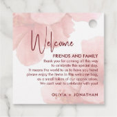 Blume für Wasserfarben - Begrüßungskorb Geschenkanhänger (Rückseite)